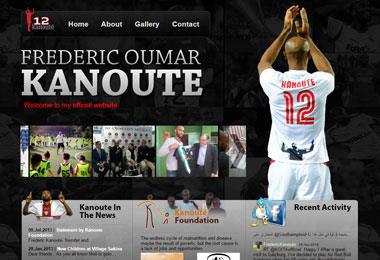 Website for Frederic Oumar Kanoute, the famous football player from Sevilla, Spain